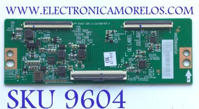 T-CON PARA TV HISENSE / NUMERO DE PARTE 298759 / RSAG7.820.11133/ROH VER.A / 318492 / TG225U84H1 / PANEL HD425Y1U51-T0L2/GM/CKD3A/ROH / DISPLAY T430QVN03.7 / MODELO 43R6G	